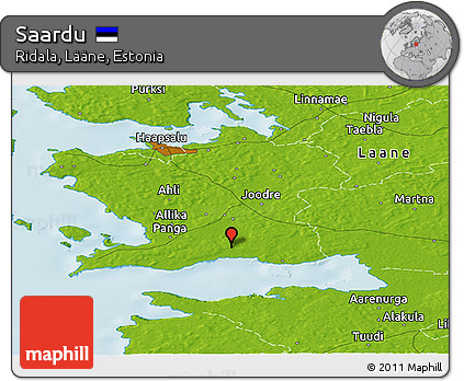 Physical Panoramic Map of Saardu