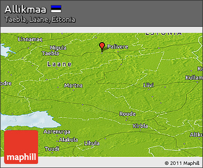 Physical Panoramic Map of Allikmaa