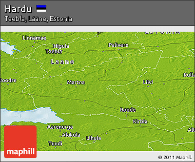 Physical Panoramic Map of Hardu