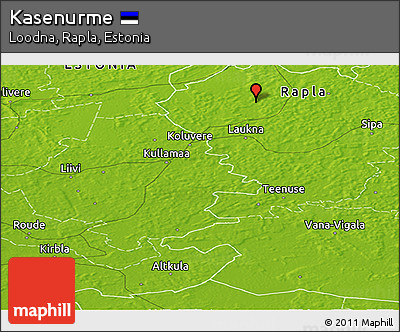 Physical Panoramic Map of Kasenurme