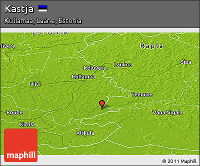 Physical Panoramic Map of Kastja