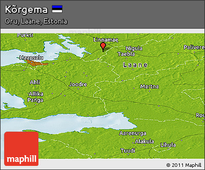 Physical Panoramic Map of Kõrgema