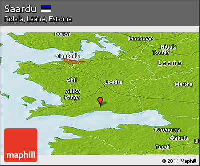 Physical Panoramic Map of Saardu