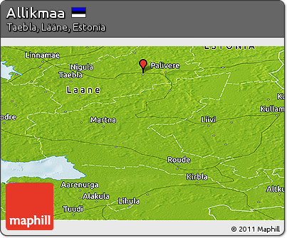 Physical Panoramic Map of Allikmaa