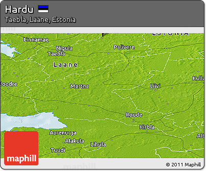 Physical Panoramic Map of Hardu