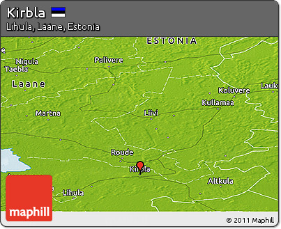 Physical Panoramic Map of Kirbla