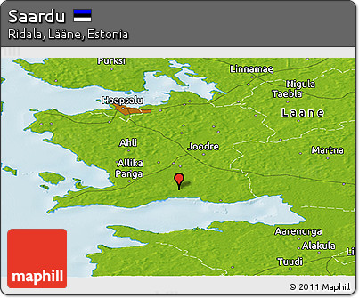 Physical Panoramic Map of Saardu