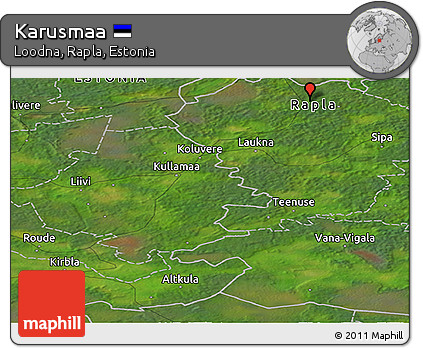 Satellite Panoramic Map of Karusmaa