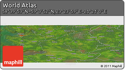 Satellite Panoramic Map of the Area around 58° 51' 53" N, 23° 52' 30" E