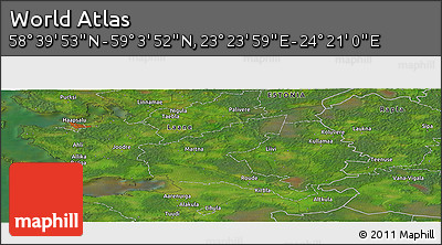 Satellite Panoramic Map of the Area around 58° 51' 53" N, 23° 52' 30" E