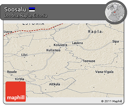 Shaded Relief Panoramic Map of Soosalu
