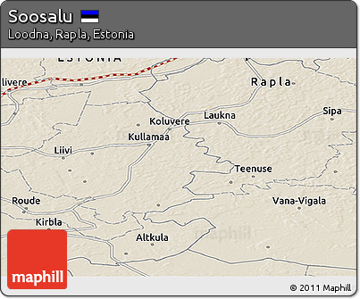 Shaded Relief Panoramic Map of Soosalu