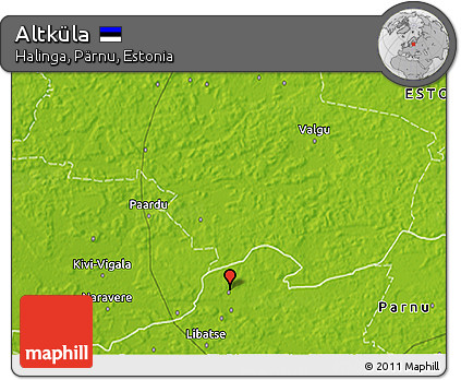 Physical 3D Map of Altküla