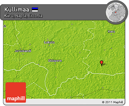 Physical 3D Map of Kullimaa