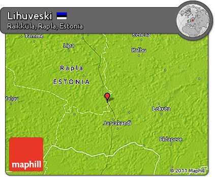 Physical 3D Map of Lihuveski