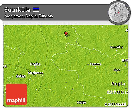 Physical 3D Map of Suurküla