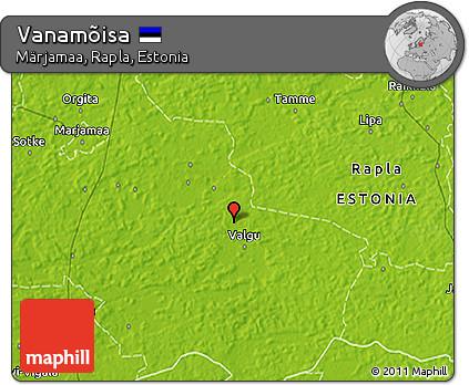 Physical 3D Map of Vanamõisa