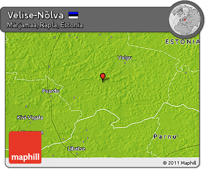 Physical 3D Map of Velise-Nõlva