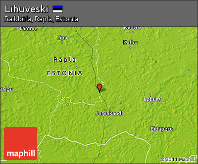 Physical 3D Map of Lihuveski