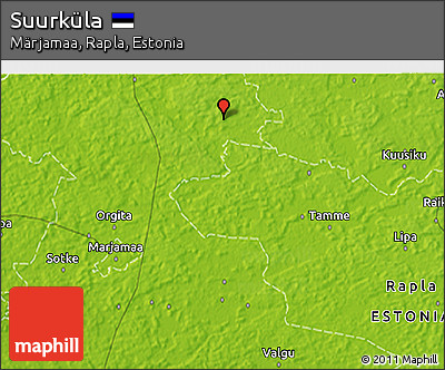 Physical 3D Map of Suurküla