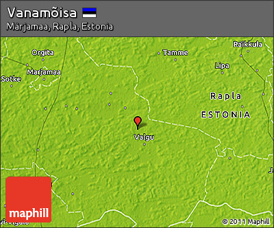 Physical 3D Map of Vanamõisa