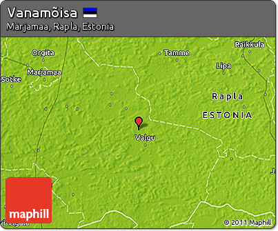 Physical 3D Map of Vanamõisa