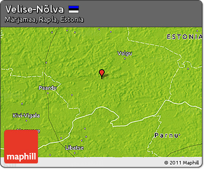 Physical 3D Map of Velise-Nõlva