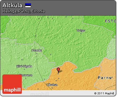 Political 3D Map of Altküla