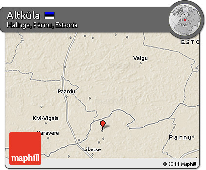 Shaded Relief 3D Map of Altküla