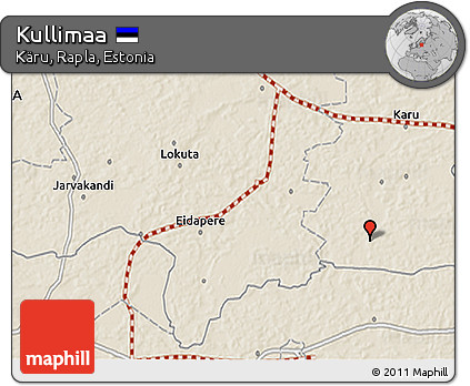 Shaded Relief 3D Map of Kullimaa