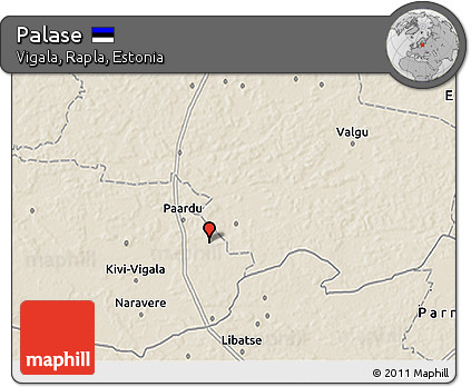 Shaded Relief 3D Map of Palase