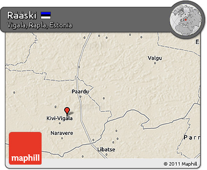 Shaded Relief 3D Map of Rääski