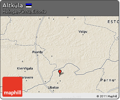 Shaded Relief 3D Map of Altküla