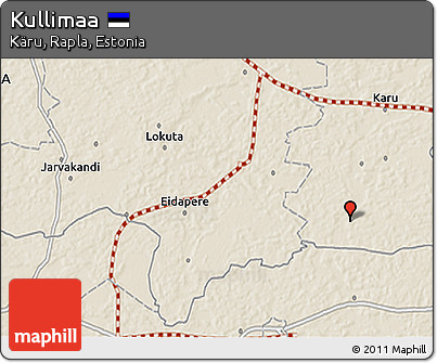 Shaded Relief 3D Map of Kullimaa