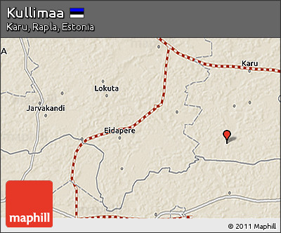 Shaded Relief 3D Map of Kullimaa