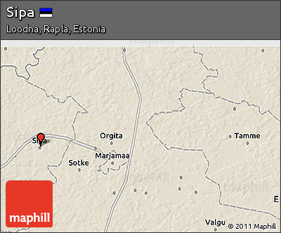 Shaded Relief 3D Map of Sipa