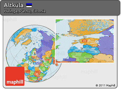 Political Location Map of Altküla