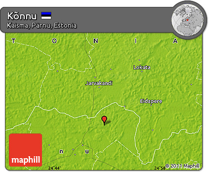 Physical Map of Kõnnu