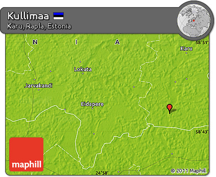 Physical Map of Kullimaa
