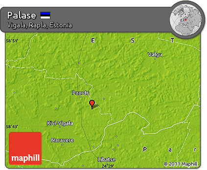 Physical Map of Palase