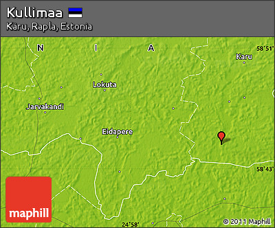 Physical Map of Kullimaa