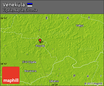Physical Map of Veneküla
