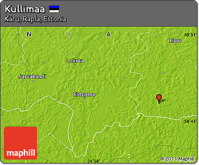 Physical Map of Kullimaa