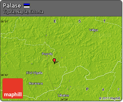 Physical Map of Palase