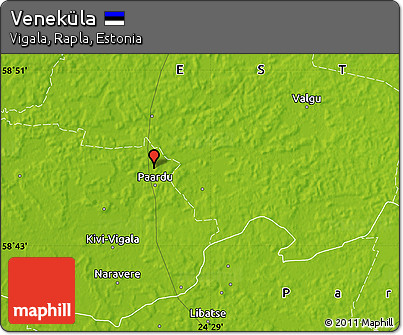 Physical Map of Veneküla