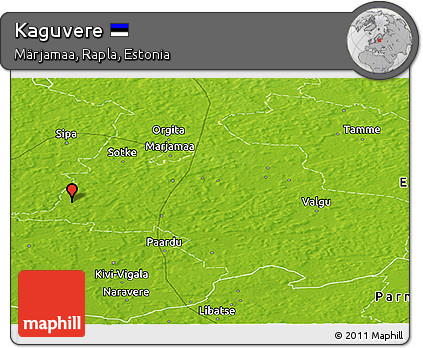 Physical Panoramic Map of Kaguvere