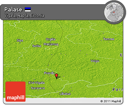 Physical Panoramic Map of Palase