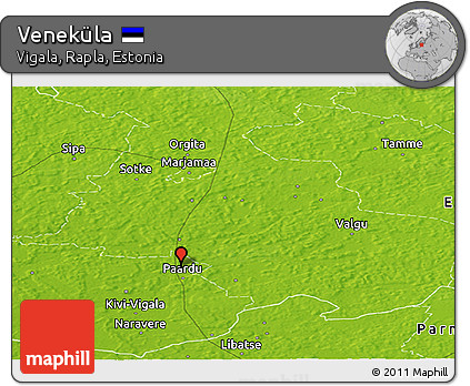 Physical Panoramic Map of Veneküla