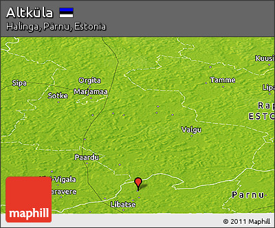 Physical Panoramic Map of Altküla