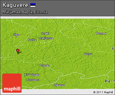 Physical Panoramic Map of Kaguvere